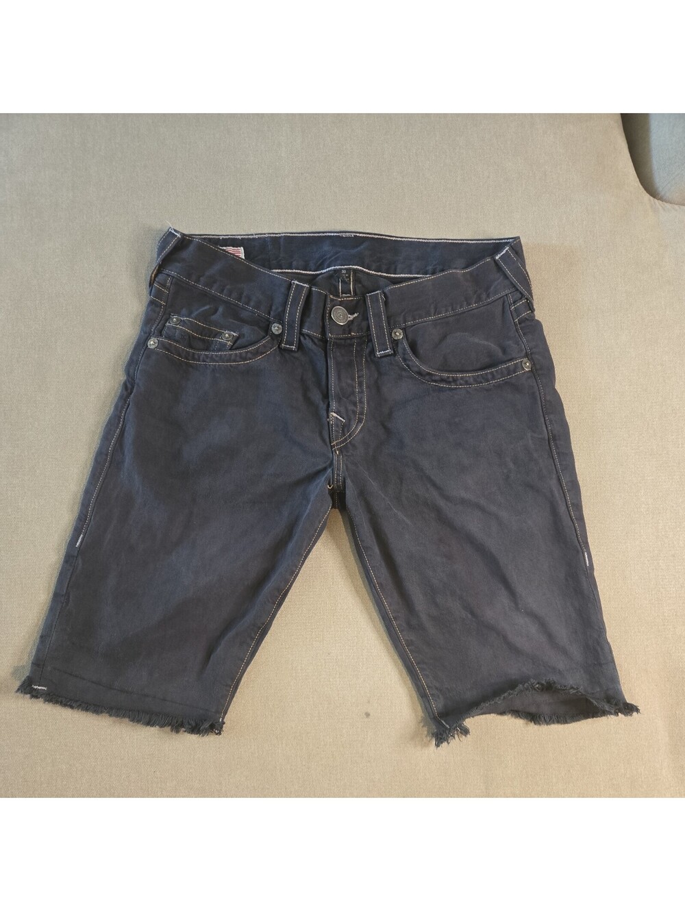 True Religion Jorts Men’s Black Relaxed Straight Fit